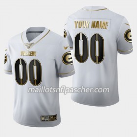 Maillot Green Bay Packers Custom Nike Blanc Golden Edition 100th - Homme